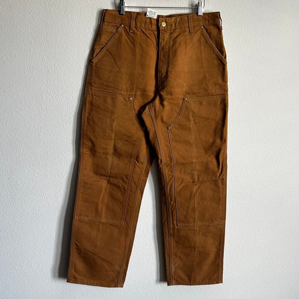 Carhartt B01 BRN brown double knee work wear carpenter pants